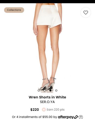 Zara Satin Effect Balloon Shorts White | Pickle