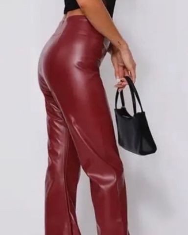 LEVI’S RED / asymmetry leather pants Vtg RARE Red Leather Levis Jeans Pants Size 28 Leather Red
