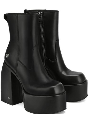 UNIF Parker Platform Boots ユニフ ロング ブーツ Black Leather Platform Boot | UNIF