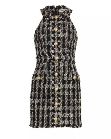 Monaco Red Tweed Strapless Mini Dress | Beginning Boutique US