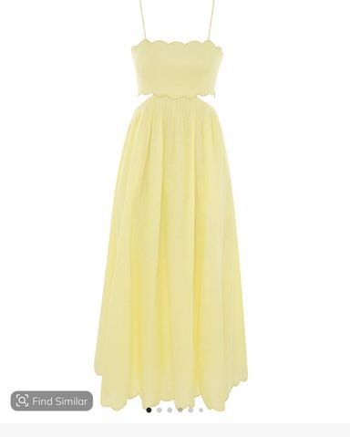 Zimmermann Yellow Scalloped Maxi Dress | Pickle