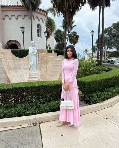 RNWY Pink Cutout Long Sleeve Maxi Dress | Pickle