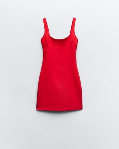Zara red bodycon dress outlet