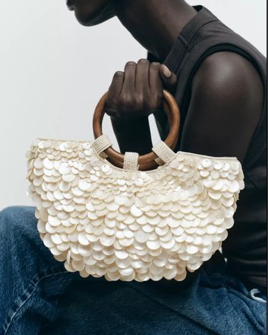 ZARA【NEW】CROCHET SHELL BAG SHELL CROCHET BAG - Light beige | ZARA United States