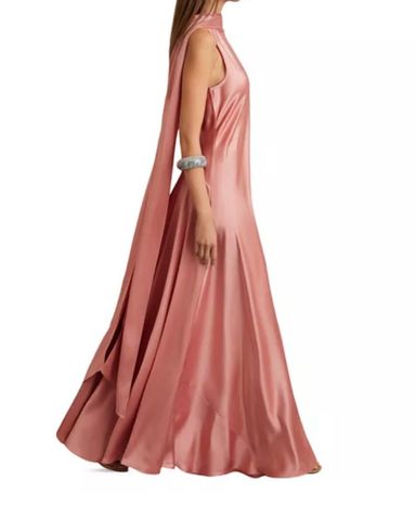 【海外限定】REISSドレス☆Fae Satin Cape Maxi Dress in Pink REISS Fae Satin Cape Maxi Dress | endource