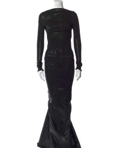 VIP【関税送料無料】希少 Rick Owens Open Back Gown Long Dress Rick Owens Taco Gown in Black | FWRD