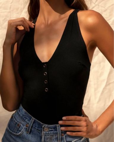 Tank Air Black Polo Baby Tee | Pickle
