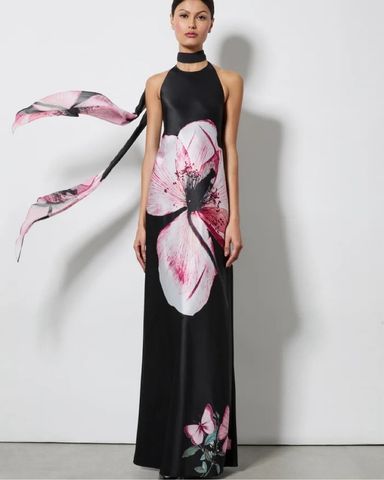 Alice + Olivia Montana Strap Back Gown | Pickle