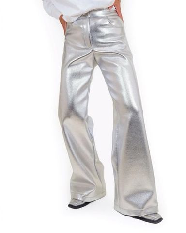 lig. eco leather pants / silver 美品 P00646172.jpg