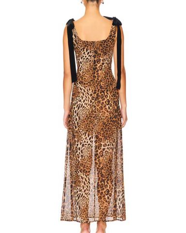 OTTOLINGER leopard Tie Mesh Dress | Pickle