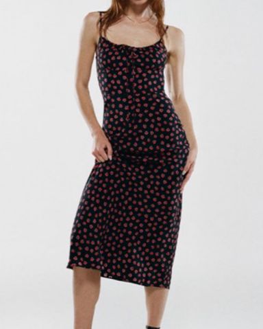 The Alba Rosalita | 'Milk-Maid'Floral Midi Dress