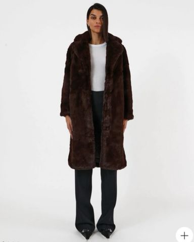 ★STAND STUDIO★ Single fur jacket ebony brown 6118690108752 STAND studio Brown And Black Coat | Pickle