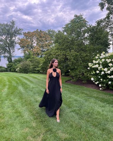 Helsa Black Dress With White Flower | Pickle