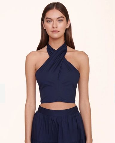 Paloma Wool ネイビー ラップスタイル タンクトップ paloma wool ネイビー ラップスタイルタンクトップ
