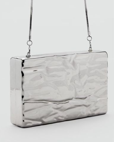 ゆき Zara Metallic Silver Clutch | Pickle