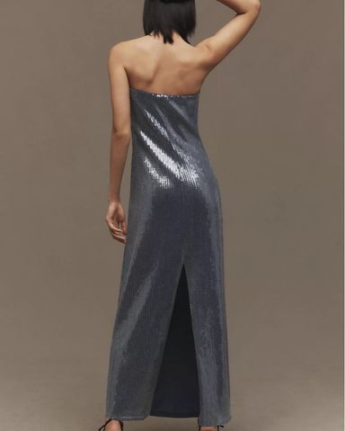 パーティードレス BHLDN Mia Strapless Satin Column Maxi Dress BHLDN Mia Strapless Satin Column Maxi Dress | Anthropologie