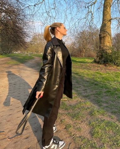 Black Leather Trench Coat | Pickle