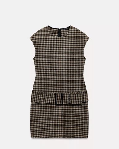 安心★関税込み★ZARA★BELTED INTERLOCK DRESS BELTED INTERLOCK DRESS - Dark red | ZARA Canada
