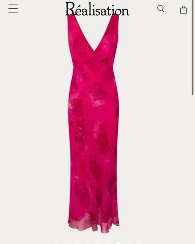 REALISATION PAR EDEN DRESS XXS 100％SILK Realisation Par Ivy Dress In Eden | Pickle