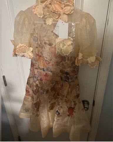 【Zimmermann】LYRICAL EMBROIDERY MINI DRESS 刺繍 ミニドレス Zimmermann】LYRICAL EMBROIDERY MINI DRESS 刺繍 ミニドレス