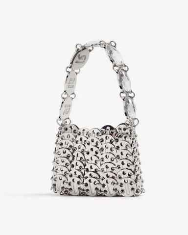 Paco Rabanne 1969 ナノ ショルダーバッグ シルバー Iconic silver nano 1969 bag – Rabanne