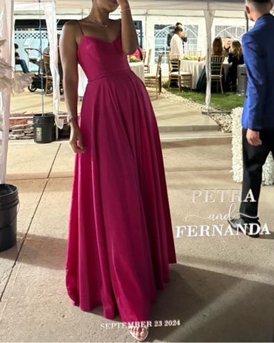 ワンピース SOLACE LONDON Woman Dress Fuchsia OS30033 HOT PINK Solace London | The Amari Maxi Dress in Fuchsia