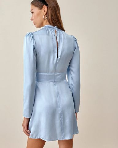 Reformation Pike Satin Mini Dress | Pickle