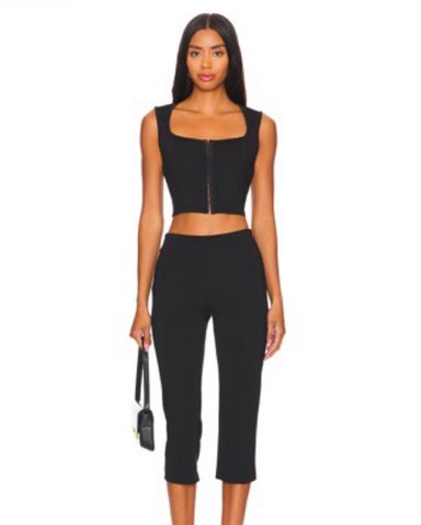 【YOURNUS】Baki String Cropped Pants Capri Pants | Pickle