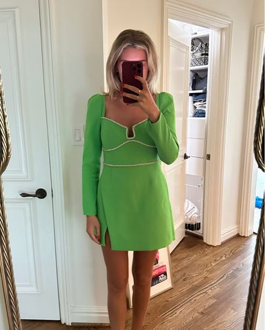 SELF-PORTRAIT Boucle Mini Dress | Pickle