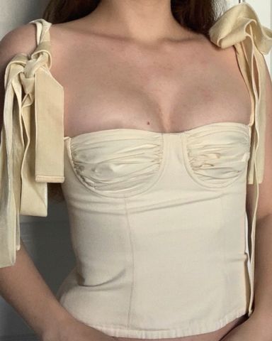 Orseund Iris Chiffon Bustier | Pickle