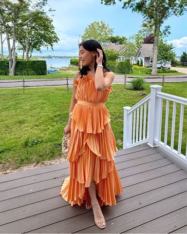【Aje】Pandorea Layered Maxi Dress/ホルターネック/フリル Pandorea Layered Maxi Dress | Coral Clay | Aje – Aje ROW