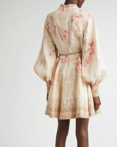 Zimmermann Devi Floral Plunge Mini Dress | Pickle