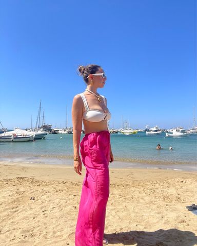 【LESLIE AMON】crepe de chine wide-leg cargo パンツ LESLIE AMON Wide-Leg Cargo Pants | endource