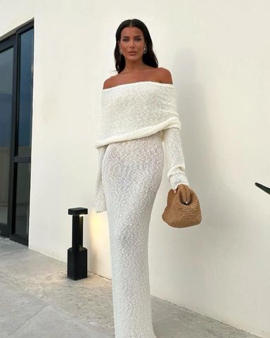 JOSIE Off Shoulder Mesh Maxi Dress | Pickle