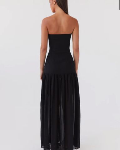 生まれのブランドで Theia Teresa Draped Black Strapless Gown | Pickle 水着・ラッシュガード