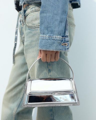 Marge Sherwood Silver Crinkle Mini Bag | Pickle