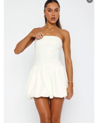 ワンピース Crinkle Point Buckle Dress White Yumiko Romper White | Princess Polly USA