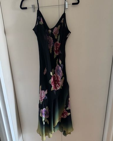 【未使用】Sue Wongリトルブラックドレス Sue Wong N5244 - Long A-Line Dress - Rhinestones, Leaf