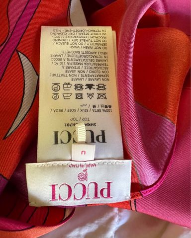 み*ん様 EMILIO PUCCI SILK ビジュー付きターバン Pucci Silk Satin Crepe Fabric/Floral Design Tunic Fabric