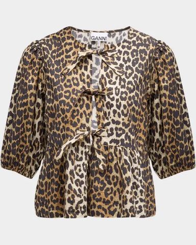 Zara Ruffle Leopard Print Blouse | Pickle