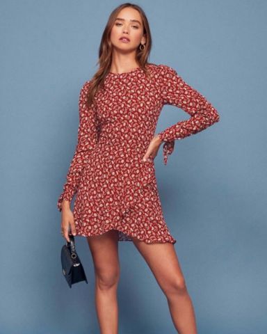 Reformation Monica Wrap Dress | Pickle