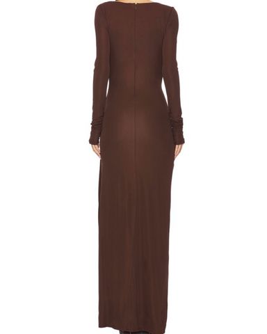 Siedres Alin Long Sleeve Brown Dress | Pickle