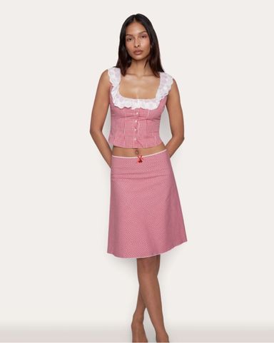 house on the hill 上下セット Hill House Home Red Gingham Set | Pickle