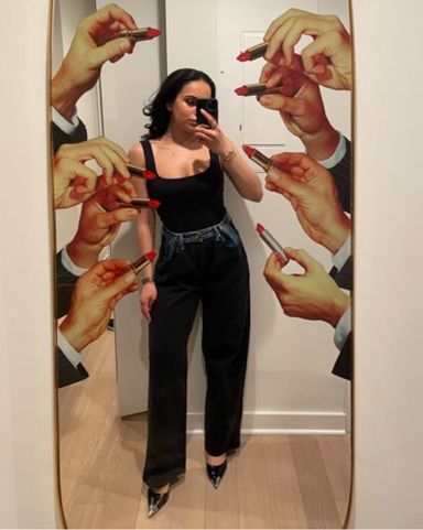 The Frankie Shop Hayla Contrast Denim | Pickle
